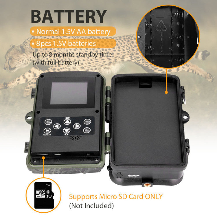 Cámara de Caza Infrarroja HC801A | 16MP | Impermeable | Vigilancia Exterior Tigershopping