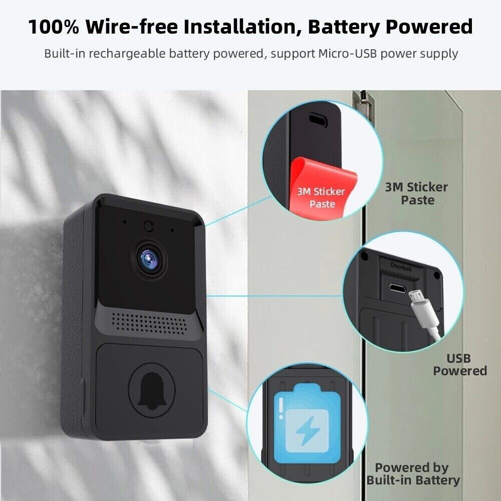 Timbre Inteligente WiFi con Cámara — Videoportero y Alerta de Movimiento Tigershopping