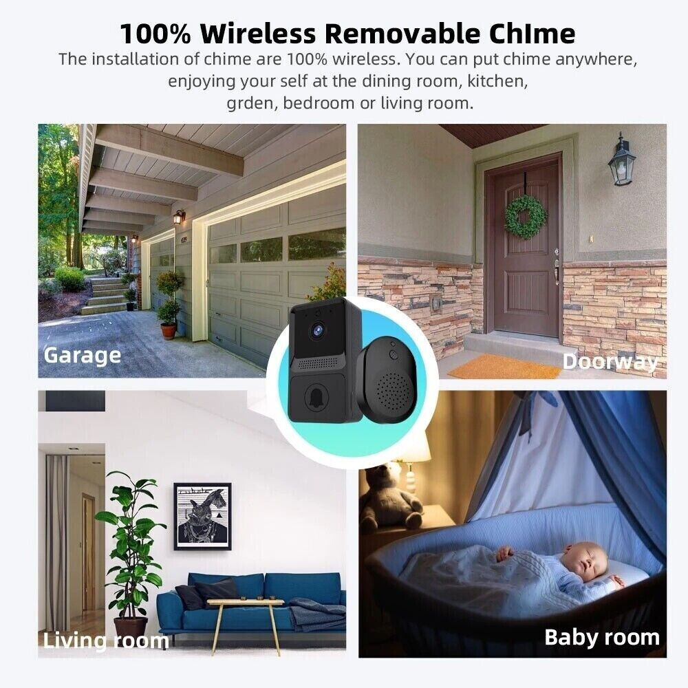 Timbre Inteligente WiFi con Cámara — Videoportero y Alerta de Movimiento Tigershopping