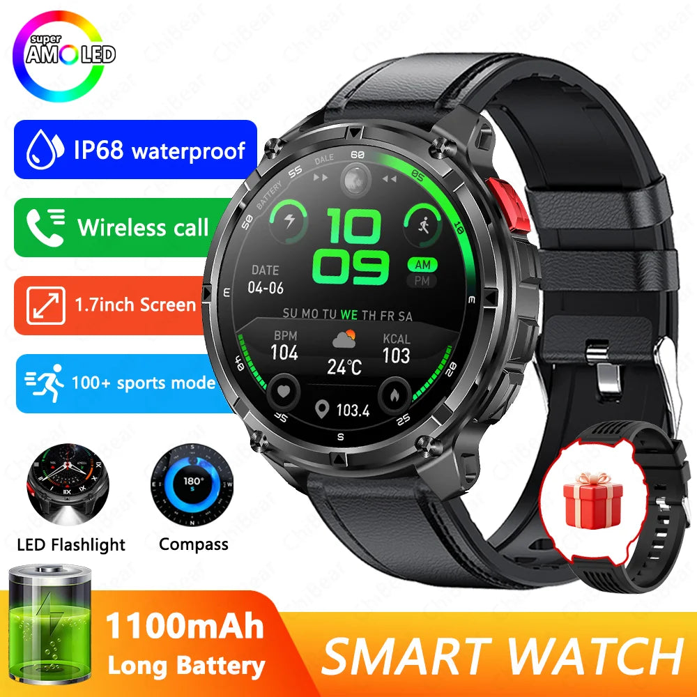 Smartwatch T-R3 Ultra — GPS, Monitor de Salud, AMOLED y Resistente al Agua Tigershopping