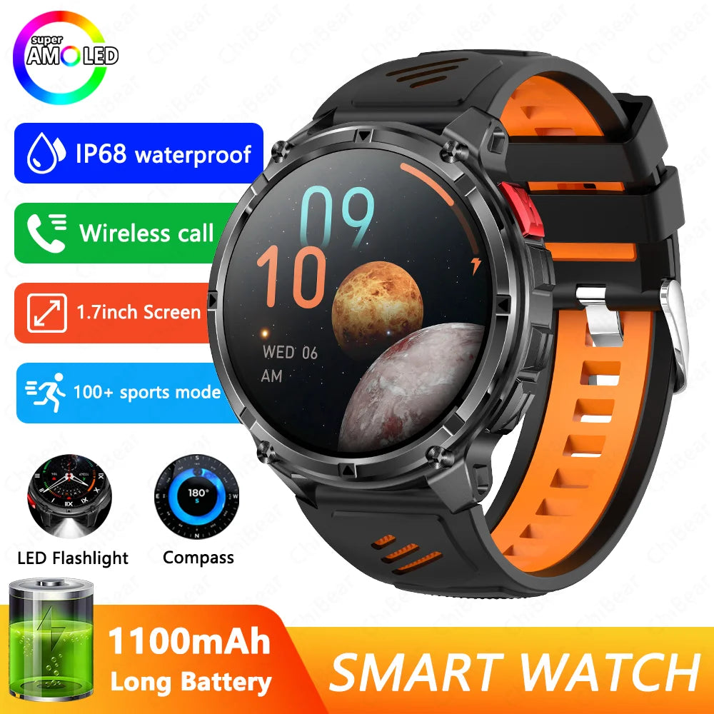 Smartwatch T-R3 Ultra — GPS, Monitor de Salud, AMOLED y Resistente al Agua Tigershopping