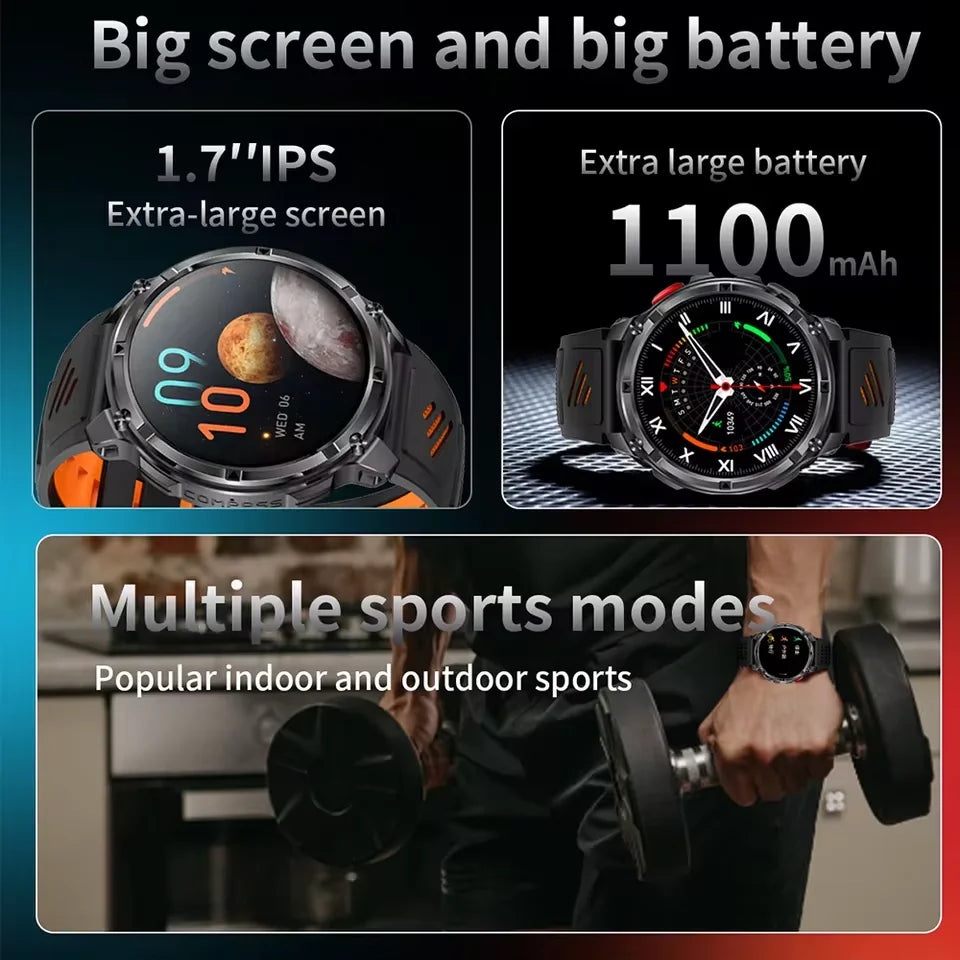 Smartwatch T-R3 Ultra — GPS, Monitor de Salud, AMOLED y Resistente al Agua Tigershopping