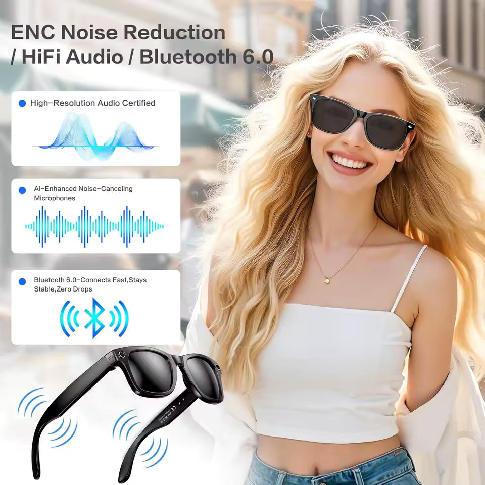 Gafas Inteligentes VisionAI™ — Cámara 4K, IA con ChatGPT y Traducción en Tiempo Real Tigershopping