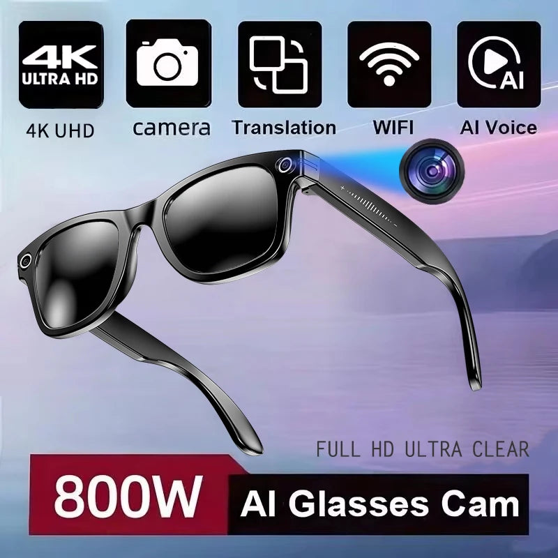 Gafas Inteligentes VisionAI™ — Cámara 4K, IA con ChatGPT y Traducción en Tiempo Real Tigershopping
