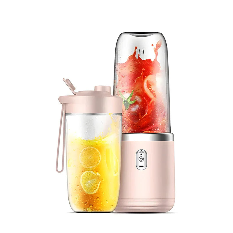 Licuadora Portátil Eléctrica 400ml – Carga USB | Rosa & Azul Tigershopping