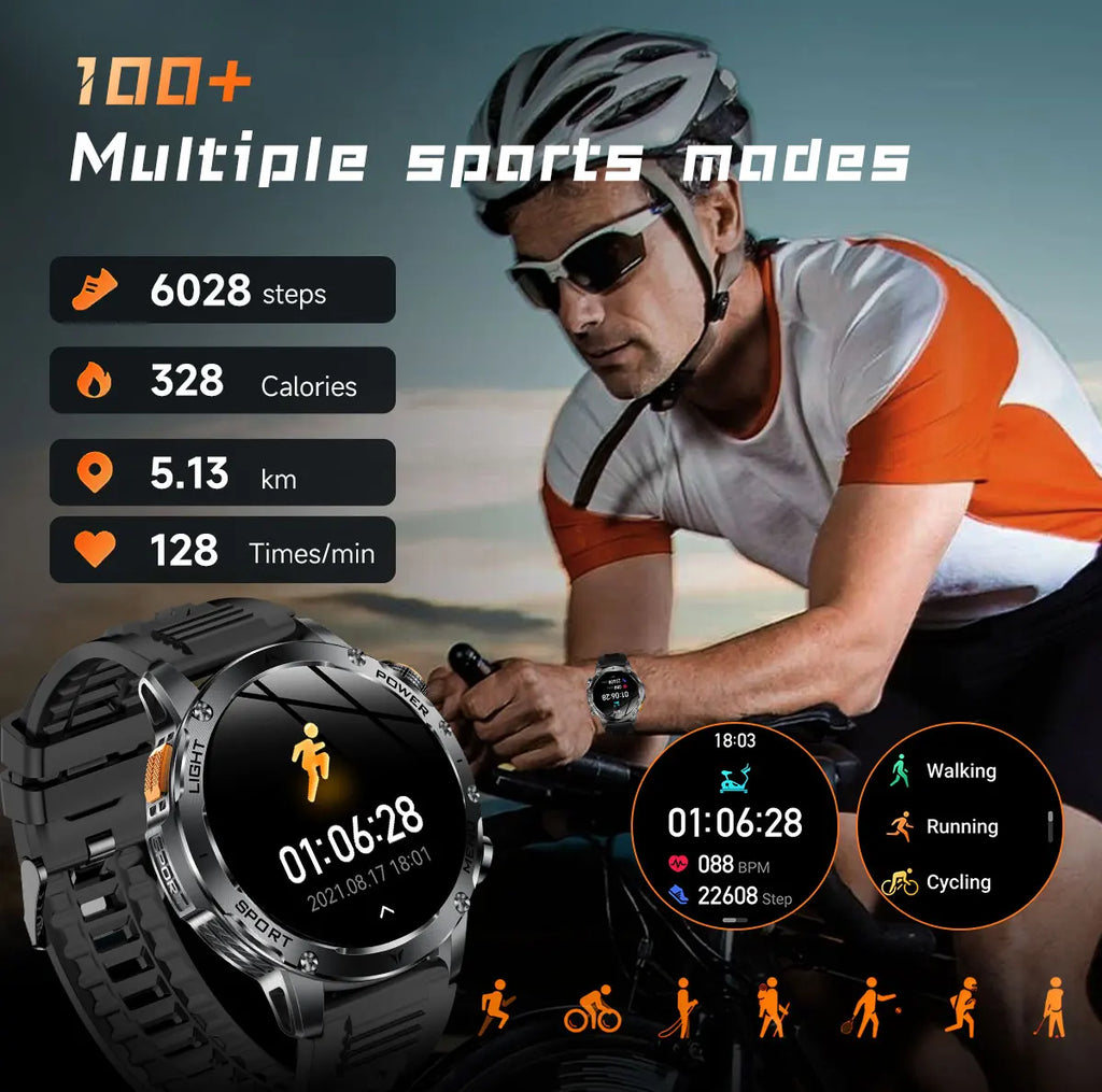 Smartwatch AK87 Pro — Llamadas Bluetooth, Monitor de Salud y Batería 1000mAh Tigershopping