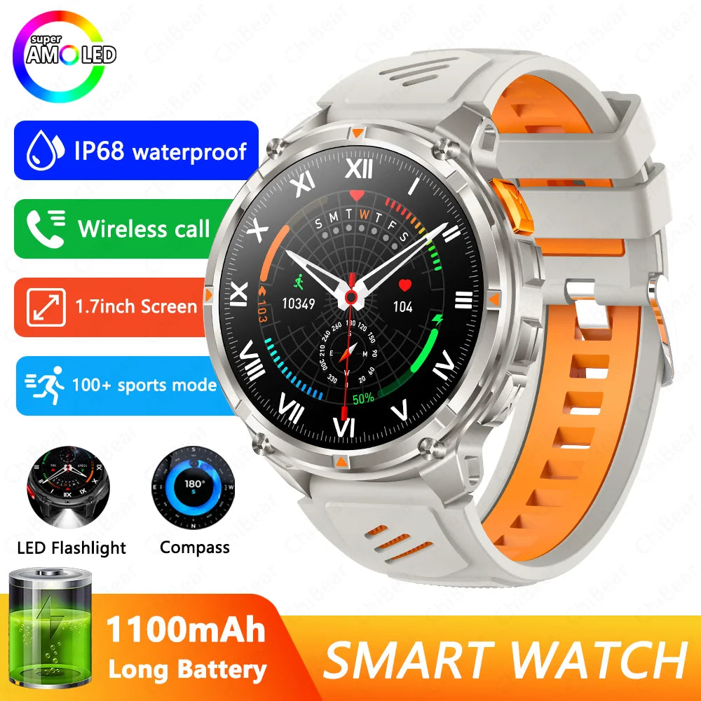 Smartwatch T-R3 Ultra — GPS, Monitor de Salud, AMOLED y Resistente al Agua Tigershopping