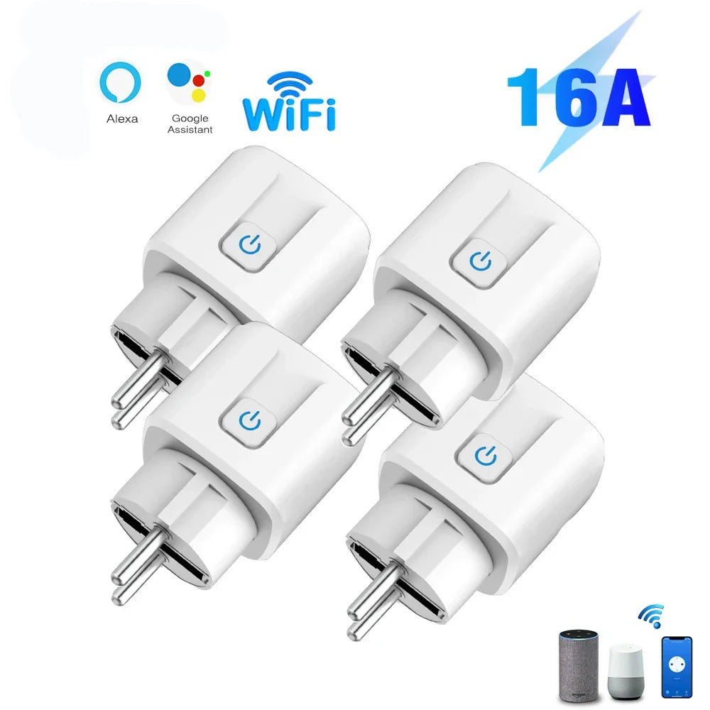 Enchufe Inteligente WiFi 16A/20A — Monitor de Energía, Temporizador y Compatible con Alexa y Google Home Tigershopping