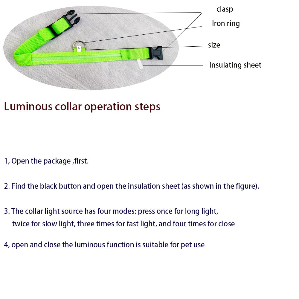 Jamzry™ Correa y Collar LED para Perros — Seguridad y Visibilidad Nocturna Tigershopping