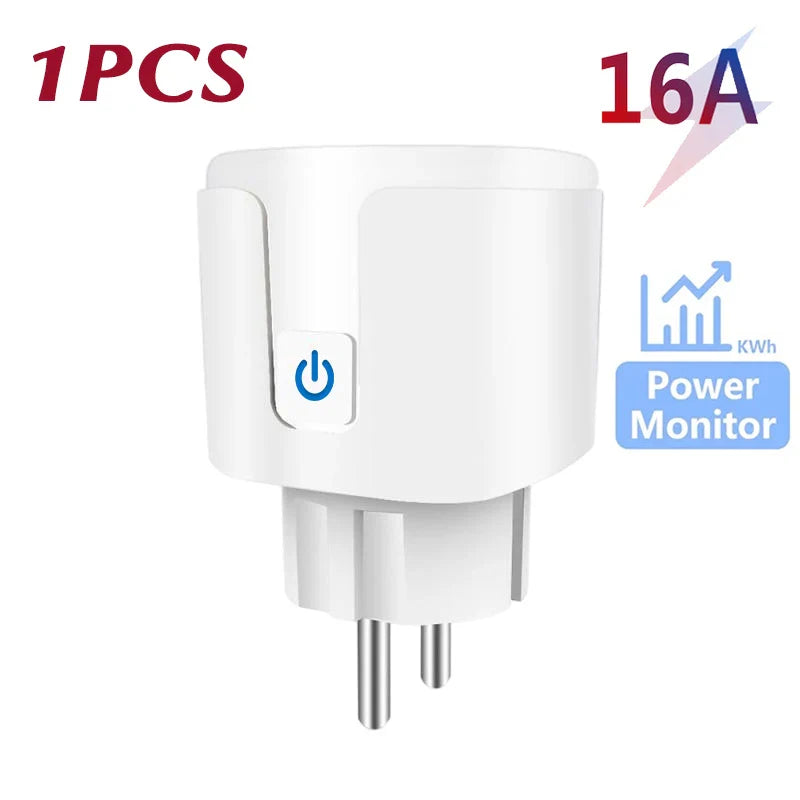 Enchufe Inteligente WiFi 16A/20A — Monitor de Energía, Temporizador y Compatible con Alexa y Google Home Tigershopping