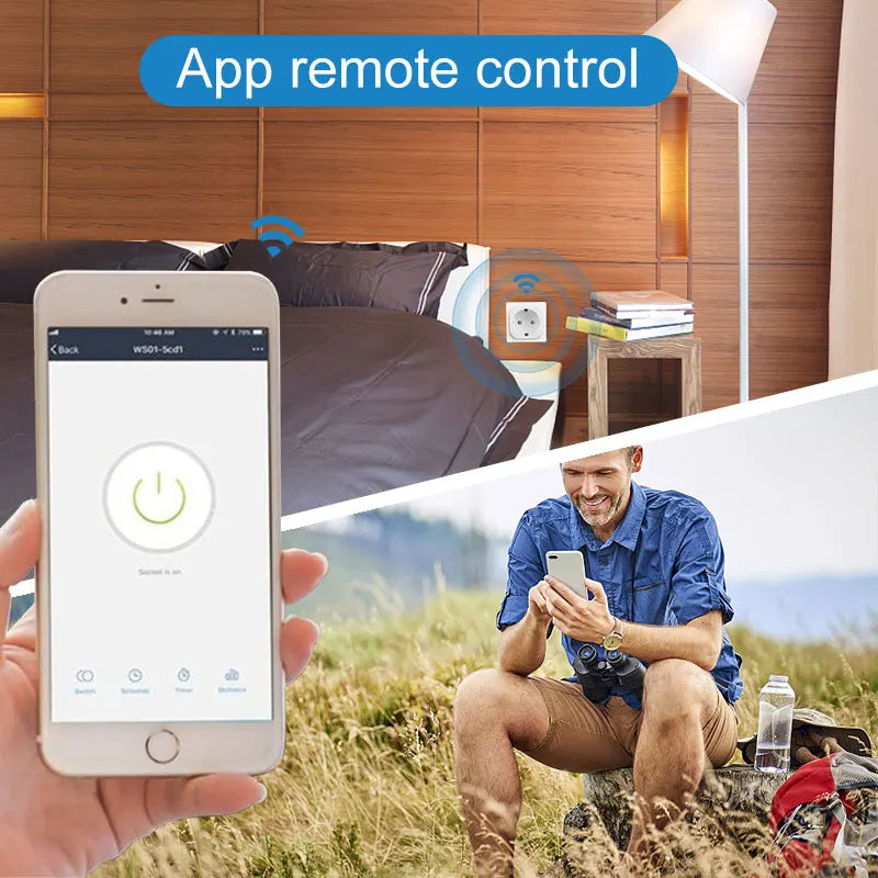 Enchufe Inteligente WiFi 16A/20A — Monitor de Energía, Temporizador y Compatible con Alexa y Google Home Tigershopping