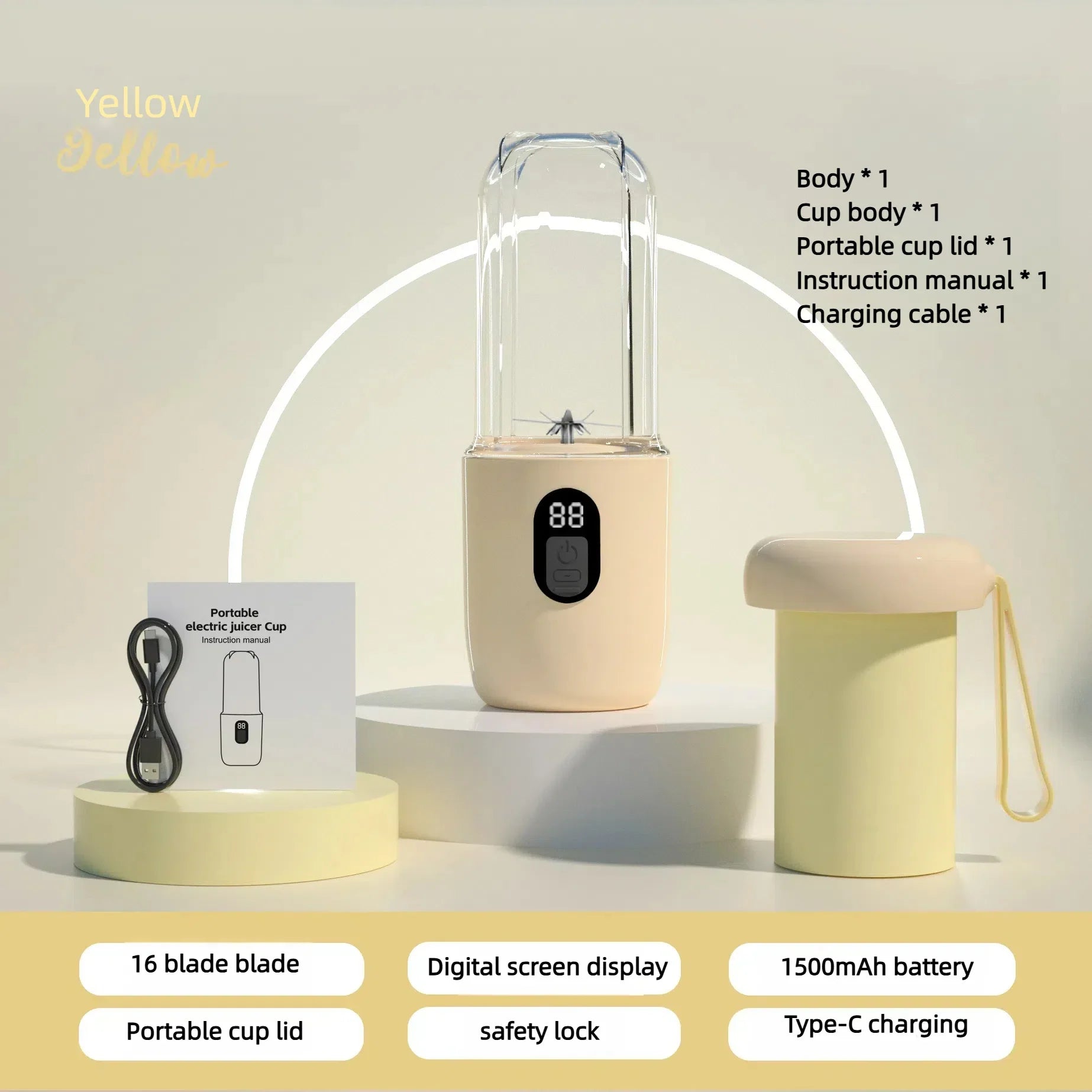 Licuadora Portátil Eléctrica 400ml – Carga USB | Rosa & Azul Tigershopping