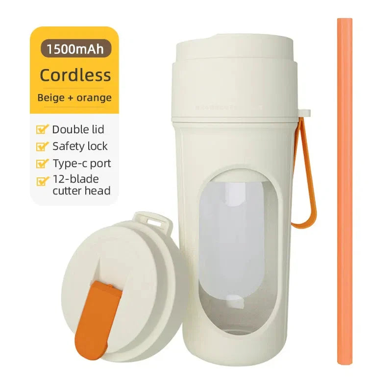 Licuadora Portátil Eléctrica 400ml – Carga USB | Rosa & Azul Tigershopping