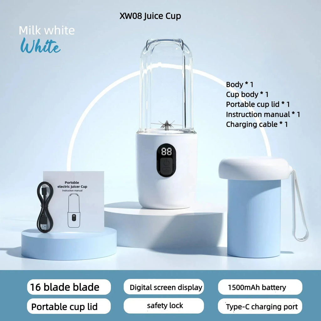 Licuadora Portátil Eléctrica 400ml – Carga USB | Rosa & Azul Tigershopping