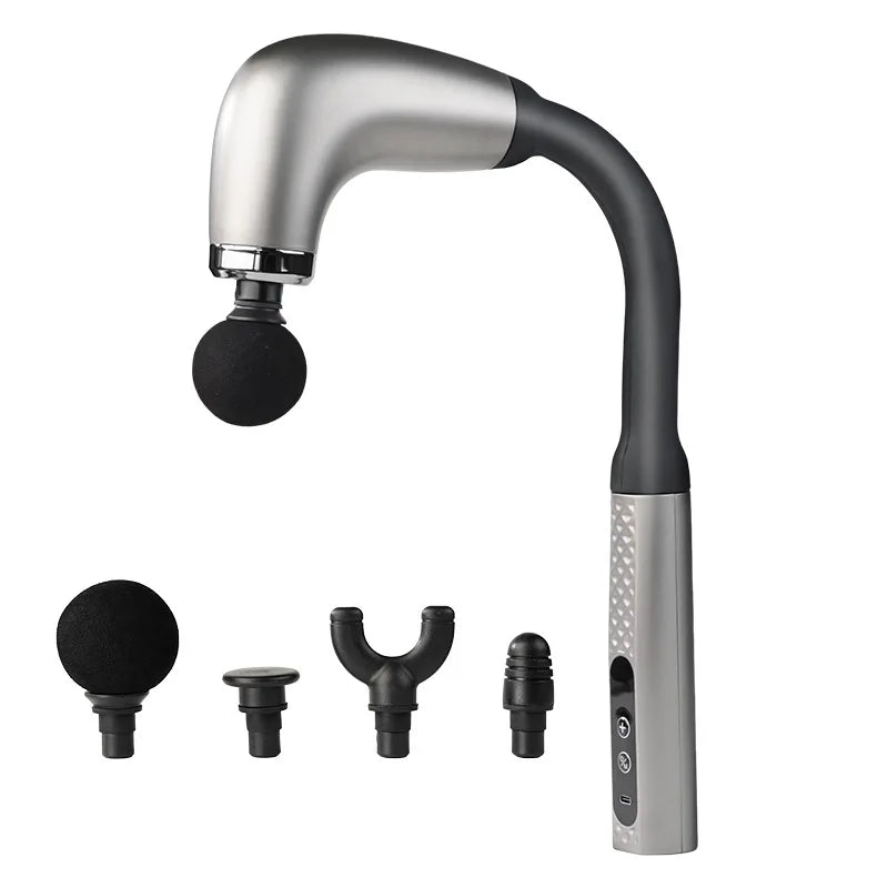 Masajeador Eléctrico de Mano con Cabezales Intercambiables — Alivio Muscular Profesional Tigershopping