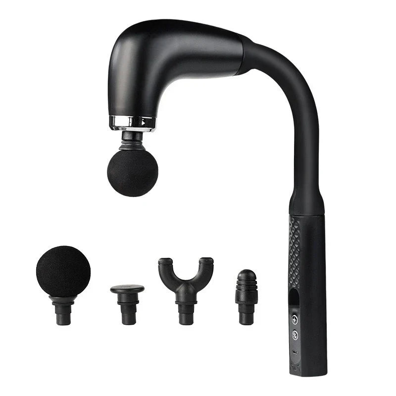 Masajeador Eléctrico de Mano con Cabezales Intercambiables — Alivio Muscular Profesional Tigershopping