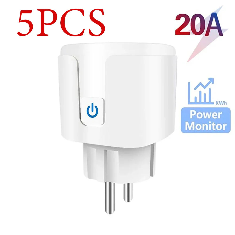 Enchufe Inteligente WiFi 16A/20A — Monitor de Energía, Temporizador y Compatible con Alexa y Google Home Tigershopping