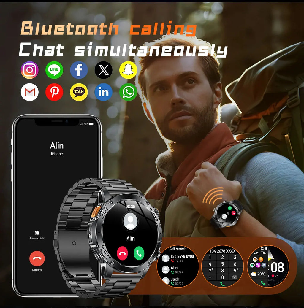 Smartwatch AK87 Pro — Llamadas Bluetooth, Monitor de Salud y Batería 1000mAh Tigershopping