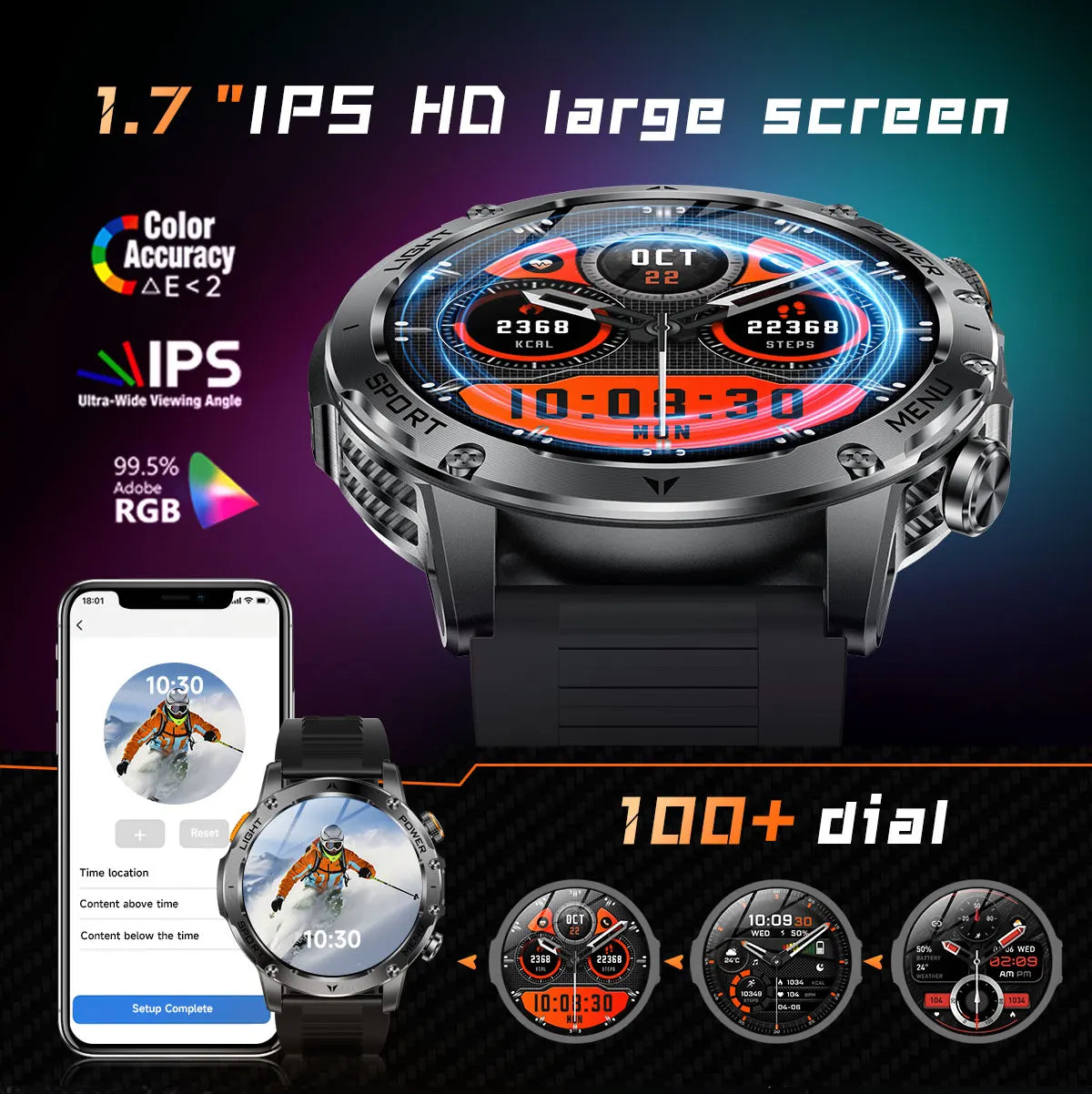 Smartwatch AK87 Pro — Llamadas Bluetooth, Monitor de Salud y Batería 1000mAh Tigershopping