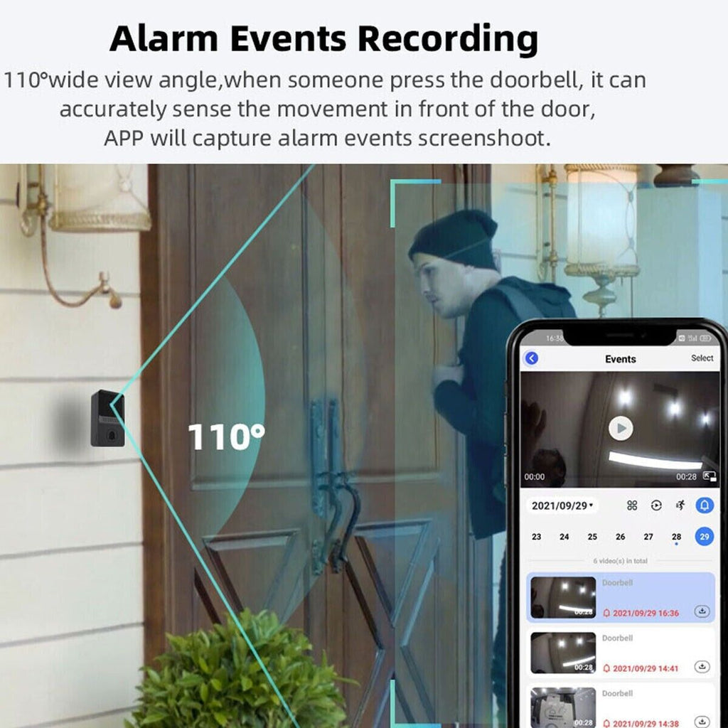 Timbre Inteligente WiFi con Cámara — Videoportero y Alerta de Movimiento Tigershopping
