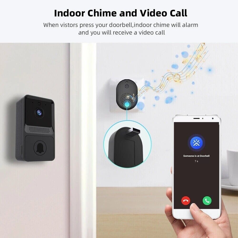 Timbre Inteligente WiFi con Cámara — Videoportero y Alerta de Movimiento Tigershopping