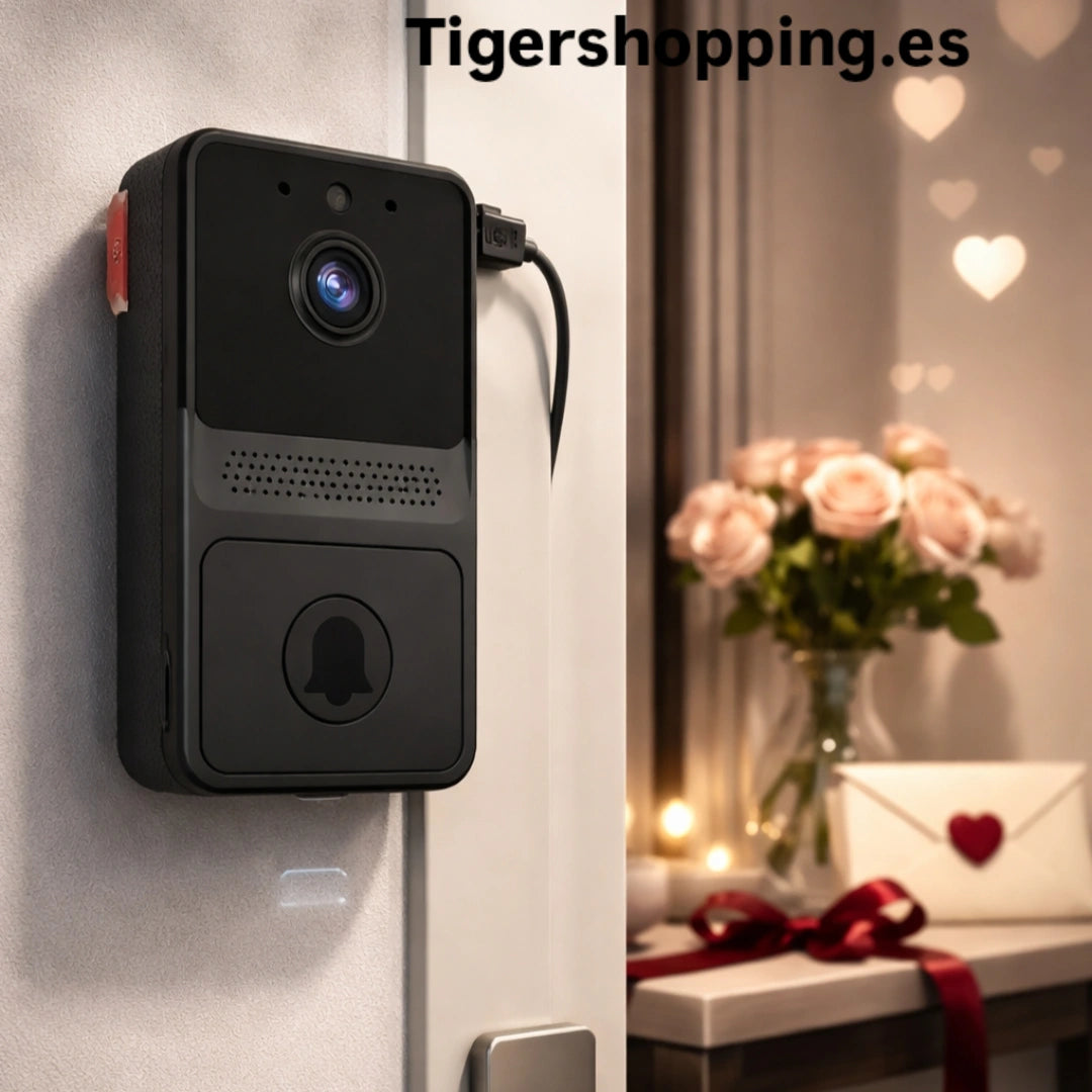Timbre Inteligente WiFi con Cámara — Videoportero y Alertas de Movimiento