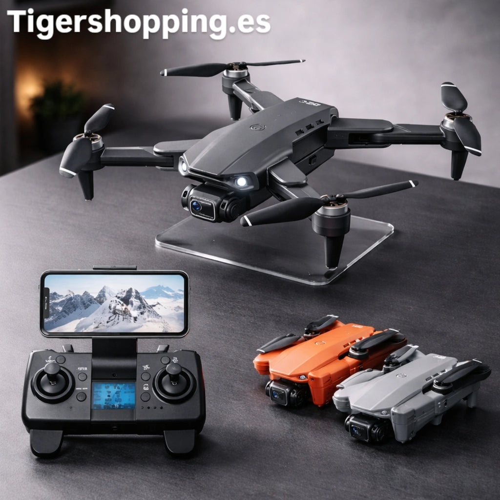 Dron Plegable con Cámara HD 4K y Control Remoto — Vuelo Estable para Principiantes y Expertos